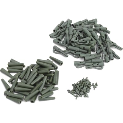 50Sets Europese Visuitrusting Accessoires Karper Veiligheidsklipsen Staartconus Grasgroene Kleur gray
