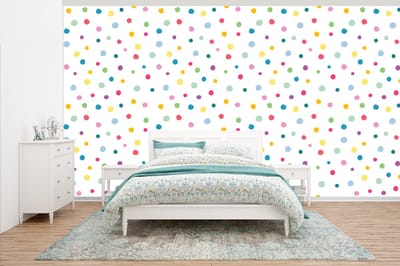 Behang - Fotobehang Confetti - Stippen - Patroon - Breedte 500 cm x hoogte 280 cm