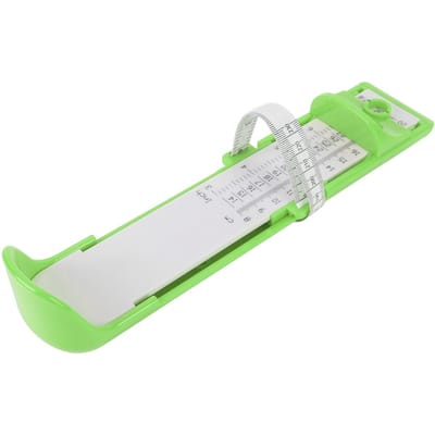Dispositif de Mesure de Pied pour Bébé Précis Léger Jauge de Mesure de Longueur de Pied d'Enfant Maison Pied vert