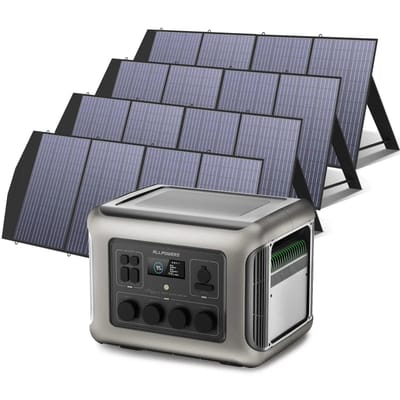 ALLPOWERS Zonnegeneratorset 2500W (R2500-V2 + SP033 200W zonnepaneel) - R2500-V2 + 4 stuks SP033 200W zonnepaneel