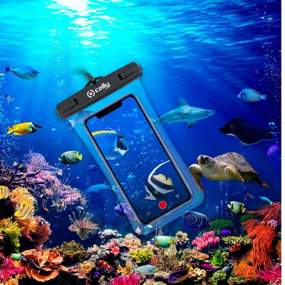 Celly - SplashBag Beschermhoes Telefoon Spatbestendig 7 Inch - Kunststof - Zwart