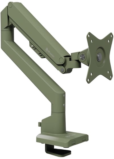 Arozzi Alzare Neo Monitor Arm - Gasveer - Kabelbeheer - Max 9kg - Bosgroen