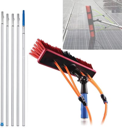 Reinigingssteel - Telescopische steel - Ramen wassen - Met watersproeifunctie - 400cm - One Color