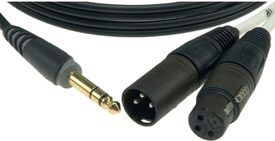 Klotz Insertkabel,XLR m/f-6,3Ste.Kl. 1 m, AY1X-0100, Neutrik - Insert kabel