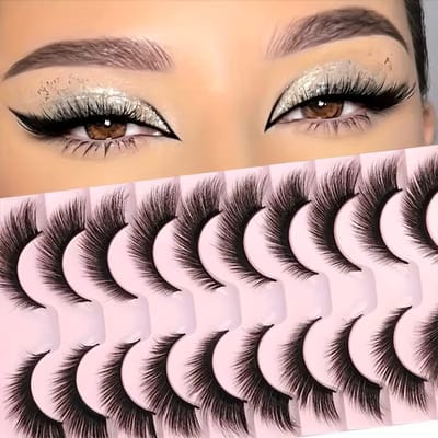 @ Lu’s Today® – Basic Beauty Essentials – Nepwimpers - Wimperstrips – Wispy Style – 10 Paar – Zwart – Comfortabele Pasvorm