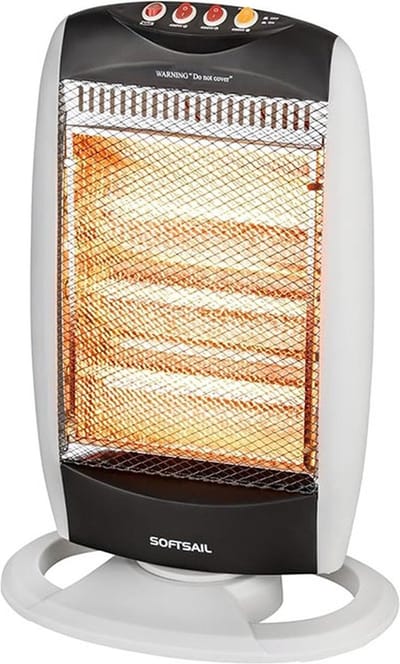 Halogeenverwarmer - 400/800/1200W - draaibaar - elektrische kachel - straalkachel