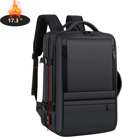 Nivard Laptoptas Krasbestendig - Laptop Sleeve - Rugtas - Schoudertas - Laptoshoes - Kantoortas - Dames & Heren - 17 Inch - Zwart