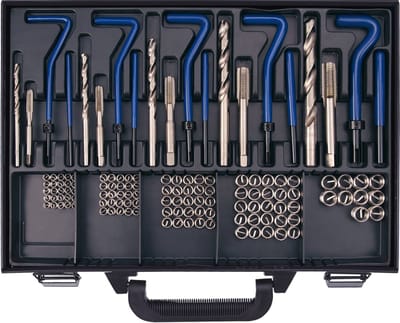 SW-Stahl 84015L schroefdraadreparatieset M5 - M12, 130 stuks in metalen cassette