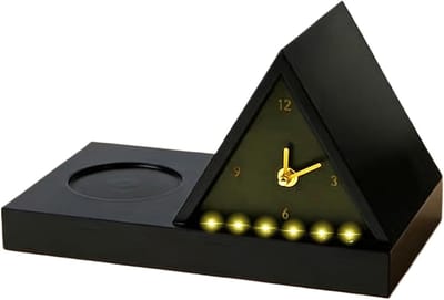 Lichtwekker Nachtkastje - Ergonomische Display - Boek Lezen - Geïntegreerde Bekerhouder - 18x18 cm - Zwart