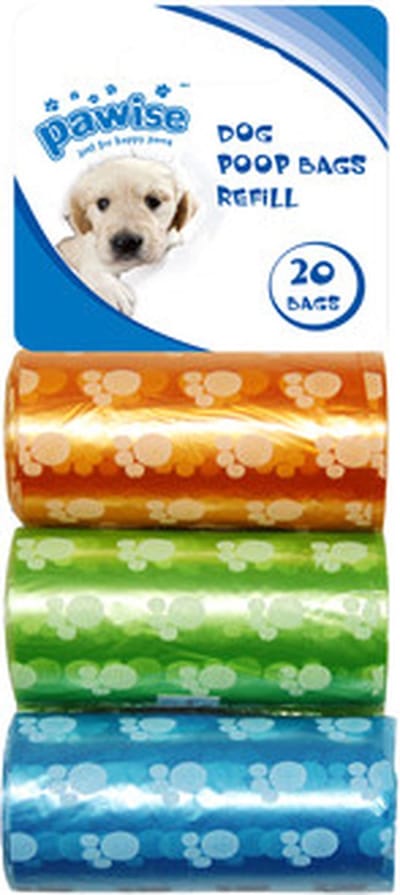 Pawise Poepzak - 20 stuks per rol - 3 stuks