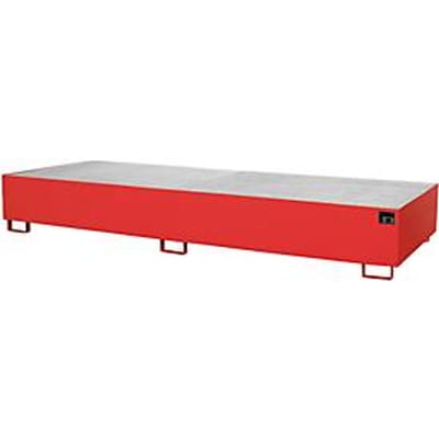 Stellinglekbak type RW/GR 3600-3, met rooster, rood RAL3000