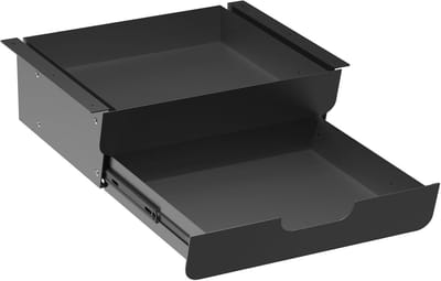 Onder Bureau Lade - Glijdende Opberger - Zit-sta Werkplek - Dubbellaags Ontwerp - 29x37x11.9cm - Zwart