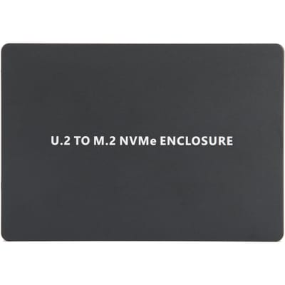 Boîtier pour disque dur U2BOX PCIE 3.0 NVME vers U.2, boîtier SSD U2 en aluminium SFF8639, noir  (Pas noir