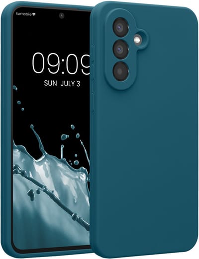 kwmobile telefoonhoesje geschikt voor Samsung Galaxy A56 5G - TPU backcover met siliconen coating - Smartphone case in mat petrol