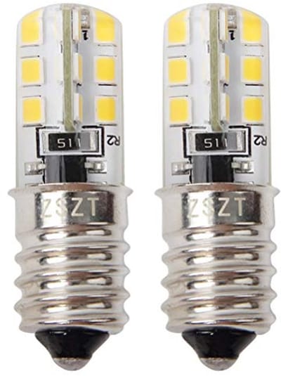 Koelkastlamp E14 2W Vervanging voor 25W Halogeenlampen Warm Wit 3000K Waterdicht 2 Stuks
