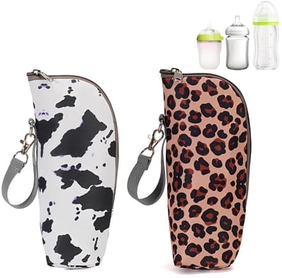 Dailygoods- Koeltas 2 Stuks - Draagbaar/Opvouwbaar - Isolatie - Flessenhouder - Reizen - Schattige Patronen