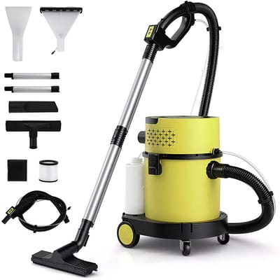 Stofzuiger Nat en Droog - Alleszuiger - Bouwstofzuiger - 3in1 Stofzuiger - 1200W - 20L - Blaasfunctie, Spray & Extractie - Geel/Zwart