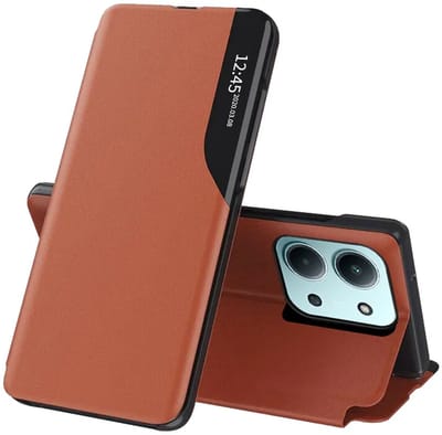 Hoesje geschikt voor Xiaomi Redmi 15C / Xiaomi Poco C85 - Techsuit eFold Book Case - Oranje