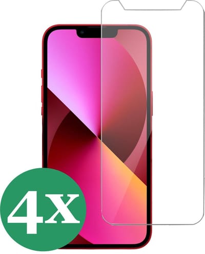 Screenprotector geschikt voor iPhone 13 Mini - Beschermglas Screen Protector Glas - 4 Stuks