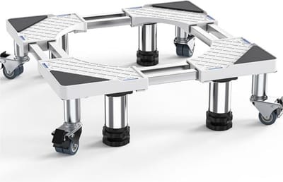 Wasmachine Verhoger – Wasmachine Kast – Verstelbaar - Verhoger voor Wasmachine, Droger, Koelkast, Vriezer – Onderstel – Stevig en Stabiel – 4 Wielen & 4 Poten – 500kg Belastbaar – Opbouwmeubel