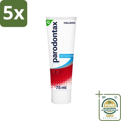 5 x Parodontax - Tandpasta - Fluoride Vrij - 75ml - Grootverpakking - Fluoridevrije Tandpasta - Mondgezondheid - Tandvleesbescherming - Tandplakverwijdering - Bloedend Tandvlees