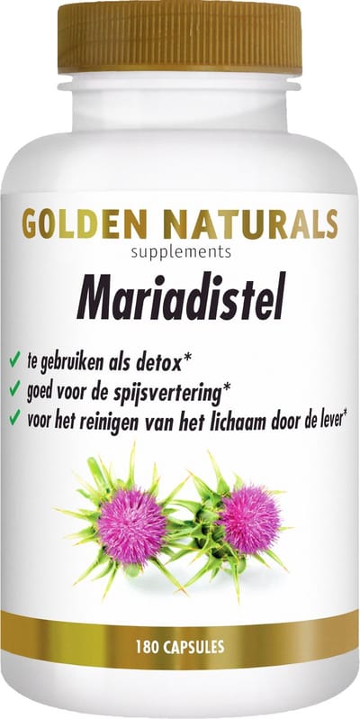 Golden Naturals Mariadistel (180 veganistische capsules)