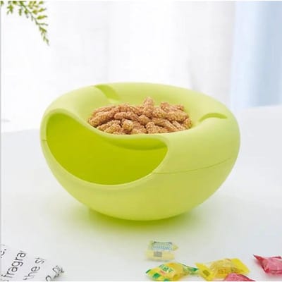 Salon Moderne Forme Créative Bol à Snacks Paresseux Plastique Double Couches Boîte de Rangement pour Snacks Bol Assiette Paresseuse pour Fruits Melon Graines