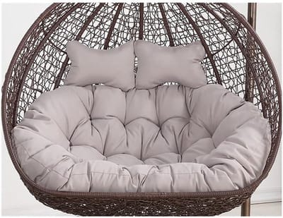 Eierstoel Kussen Vervanging - Hangmat Stoelkussen - Buiten Ontspannen - 16cm Dikke Vulling - 150x110 cm - Lichtgrijs