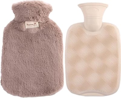Kruik met Hoes - Warmwaterkruik - Waterkruik - 2 liter - Roze