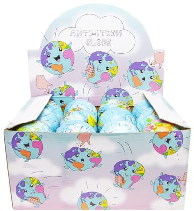 Duckiez Anti-stress Bal Wereldbol - 24 stuks