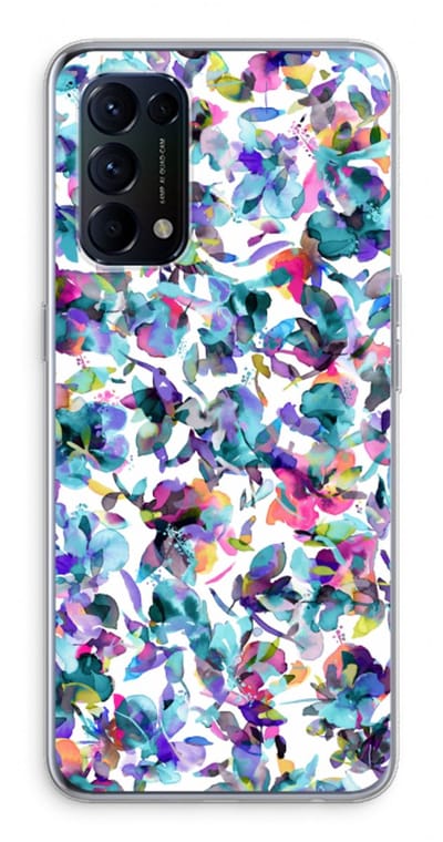 Case Company® - Hoesje geschikt voor Oppo Find X3 Lite hoesje - Hibiscus Flowers - Soft Cover Telefoonhoesje - Bescherming aan alle Kanten en Schermrand