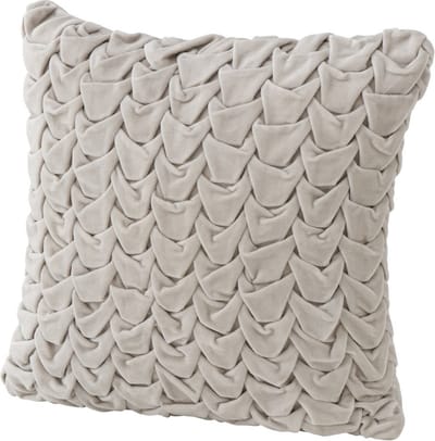 Sierkussen Beige Velvet Vlecht 45x45 - incl. vulling