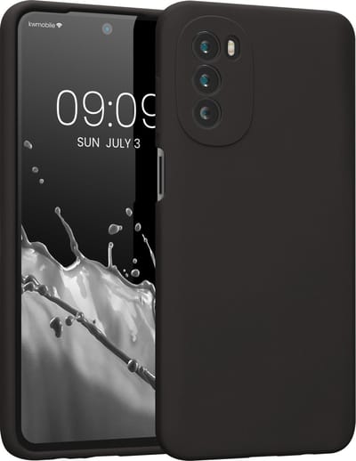 kwmobile telefoonhoesje geschikt voor Motorola Moto G52 / Moto G82 5G - Hoesje met siliconen coating - Smartphone case in zwart