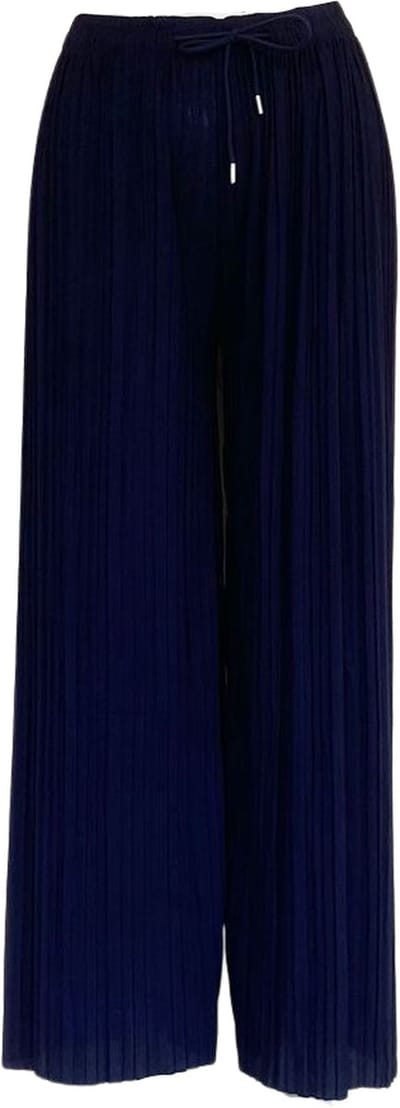 Hoogwaardige Dames Flare Broek / Pants | Flared Pantalon | Donkerblauw - Maat S