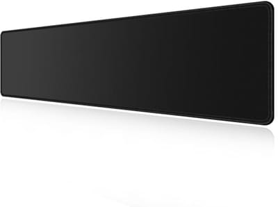 SnelShoppen - XXL Zwarte Gaming Muismat - 1200 x 300 x 3 mm - Natuurlijke Rubber Bureauonderlegger voor Laptop en Desktop - Perfect voor Gaming en Thu