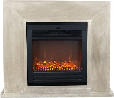 Xaralyn Elektrische haard - Nero ELU-SWP - wit gepolijst natuursteen - 1400 Watt verwarming - met afstandsbediening - haardombouw inclusief inbouwhaard - schouw