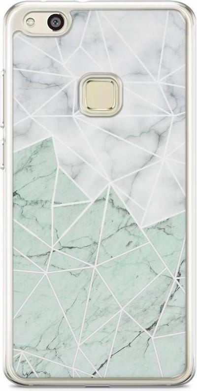 Casimoda® hoesje - Geschikt voor Huawei P10 Lite - Marmer Mint Mix - Siliconen/TPU - Soft Case - Mint - Marmer