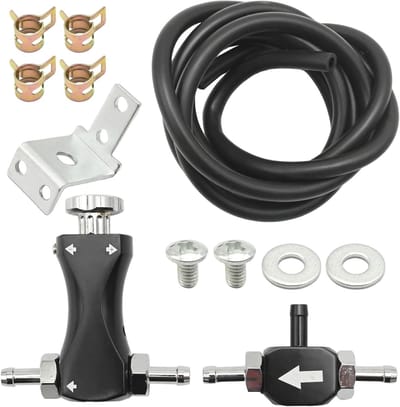 Boost Controller voor Turbo, Handmatige Turbo Boost Control Kit, Verstelbare Bilaterale Turbo Tee Bleed Valve voor Diesel en Benzine Turbo's