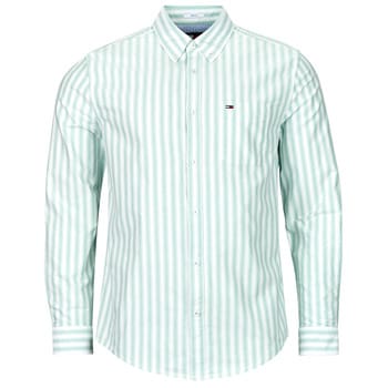 Tommy Jeans Overhemd Tjm Reg Stripe Oxford Dm0dm22790 L5y Bahama Green Stripe Mannen Maat - S