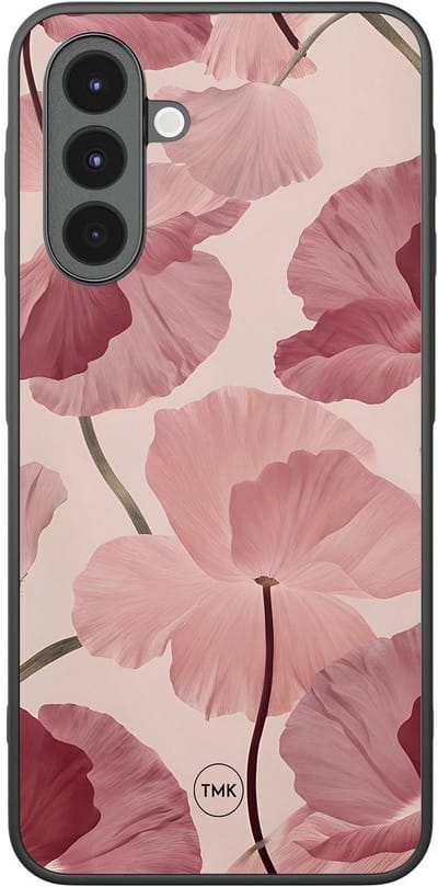 Hoesje geschikt voor Samsung Galaxy A17 - Vintage blossom - Roze - TPU case - Bloemen - Hardcase zwart telefoonhoesje