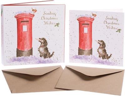 Wrendale Designs - Set 8 Wenskaarten Kerst - Christmas Wishes