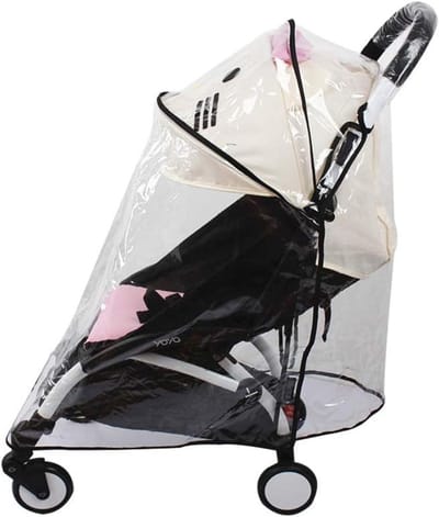 SnelShoppen - Regenhoes Windhoezen voor Kinderwagens - Waterdicht, Windproof, EVA Materiaal - Geschikt voor Kleine Buggy's en Kinderwagens - Maat L
