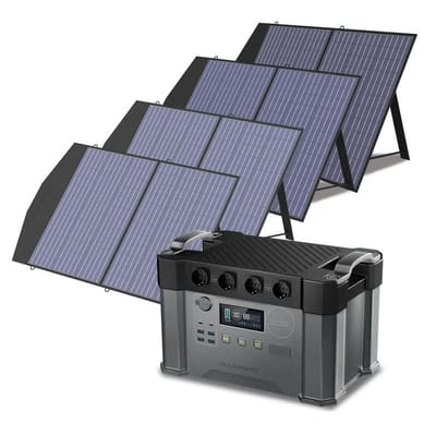 ALLPOWERS S2000 Pro Draagbaar Energiestation 2400W 1451Wh - S2000 Pro+4 stuks SP027 Zonnepaneel 100W
