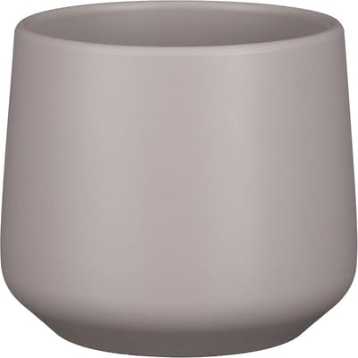 Mica Decorations Bloempot/plantenpot - mat taupe - H14/D15,5 cm - keramiek - voor kamerplant