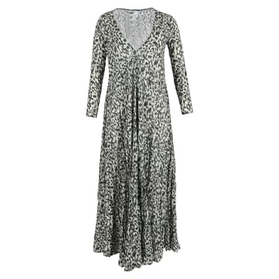 Zimmermann maxi-jurk met print in zwart-witte zijde