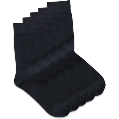 5-paar heren sokken katoen - Multipack katoenen sokken - Zwart - grijs - donkerblauw - 46