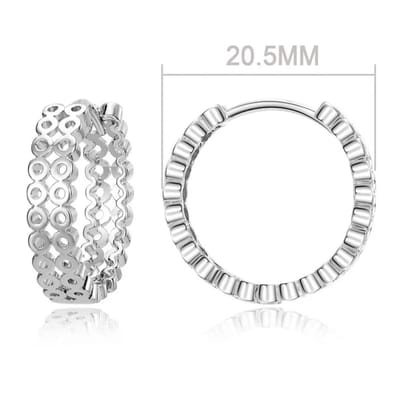 Aramat Jewels | Oorringen | Echt Zilveren Oorringen vrouw en man | 1-20x5mm | |6mm | Zilver | Kinderen, Volwassenen | Verkleurd niet