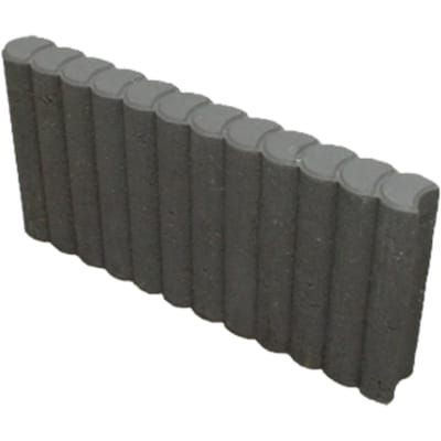 Mini Rondobandpalissade 6x25x50 cm | Antraciet