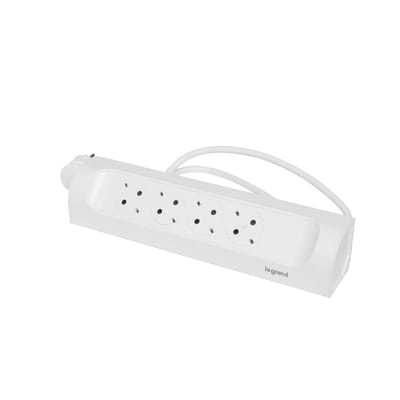 Legrand 90 graden monteerbare contactdoos 4X2P+A 1M Wit (Europese Stekkerdoos) - 694501 [5 stuks]