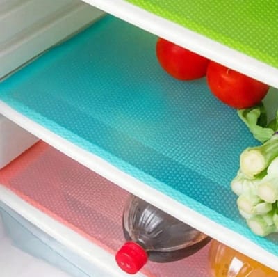 4 Stuks Koelkastmatten - Antibacterieel, Schimmelbestendig, Vochtabsorberend, Antivuil Pad voor Koelkast, Lades en Planken